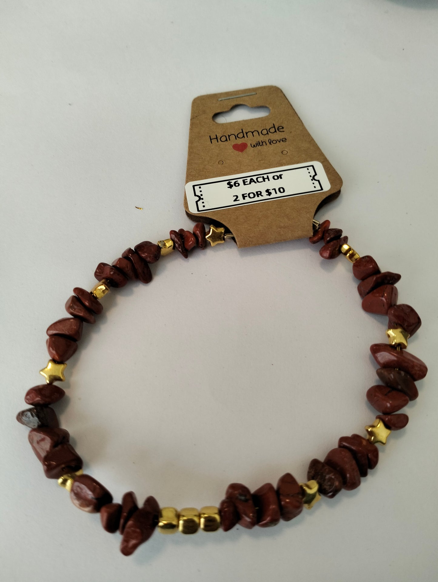 Natural Stone and Gold Bracelets